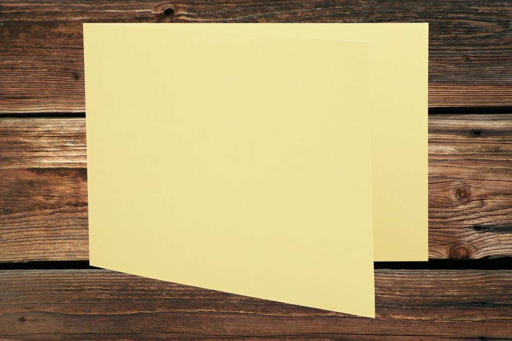 Klappkarten 148x210/420 mm (A5) langdoppelt Zartgelb 230 g/qm